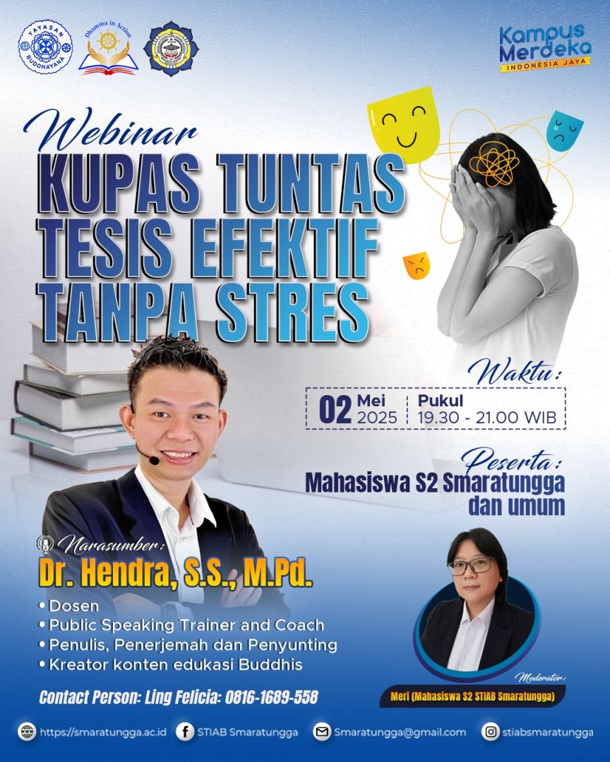 Mahasiswa S2 Pendidikan Keagamaan Buddha STIAB Smaratungga Gelar Webinar 